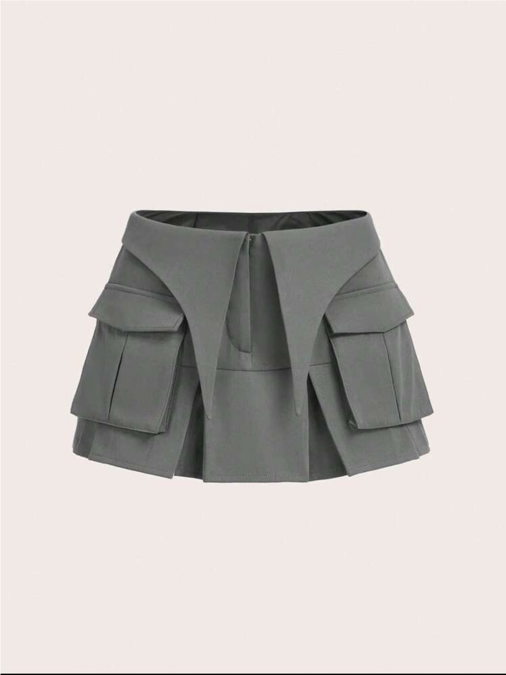 SHEIN ICON Gorpcore Flap
Pocket Pleated Hem Cargo Mini Skirt